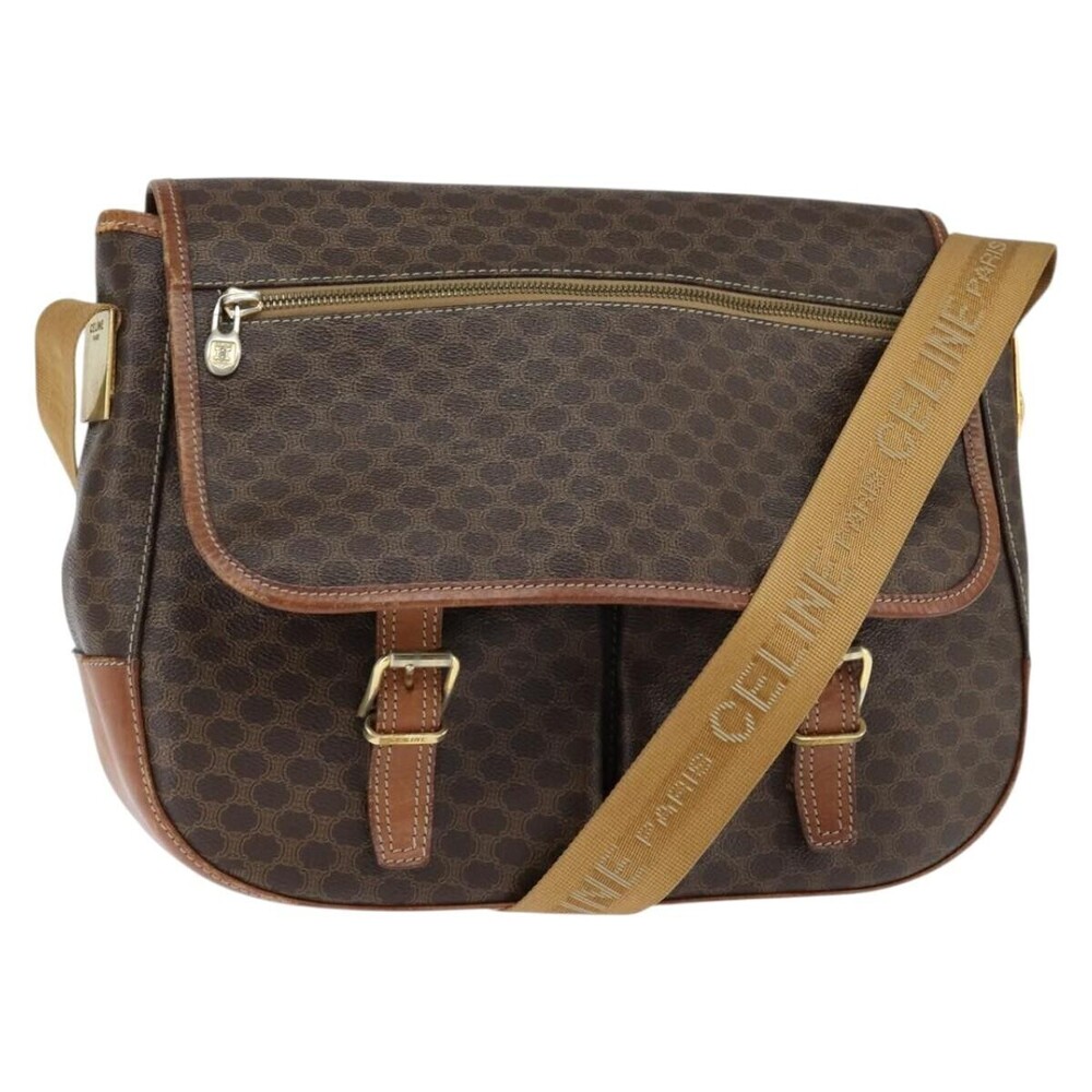 Celine Vintage Macadam Canvas and Leather